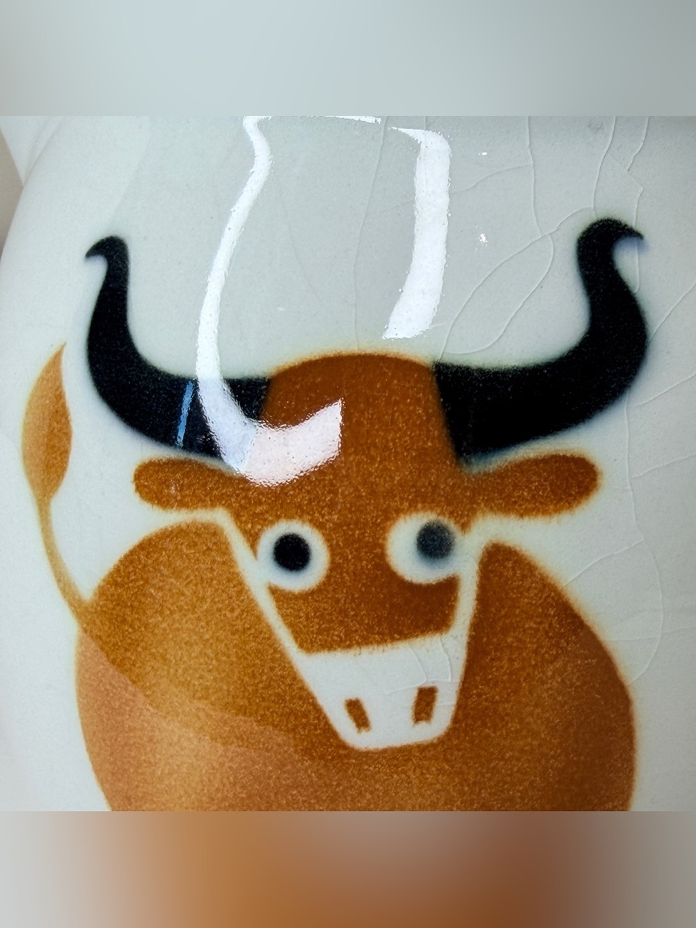 Vintage Arabia Finland Heluna Brown Cow Bull Pitcher Kaj Franck 32 Oz MCM - Picture 9 of 12